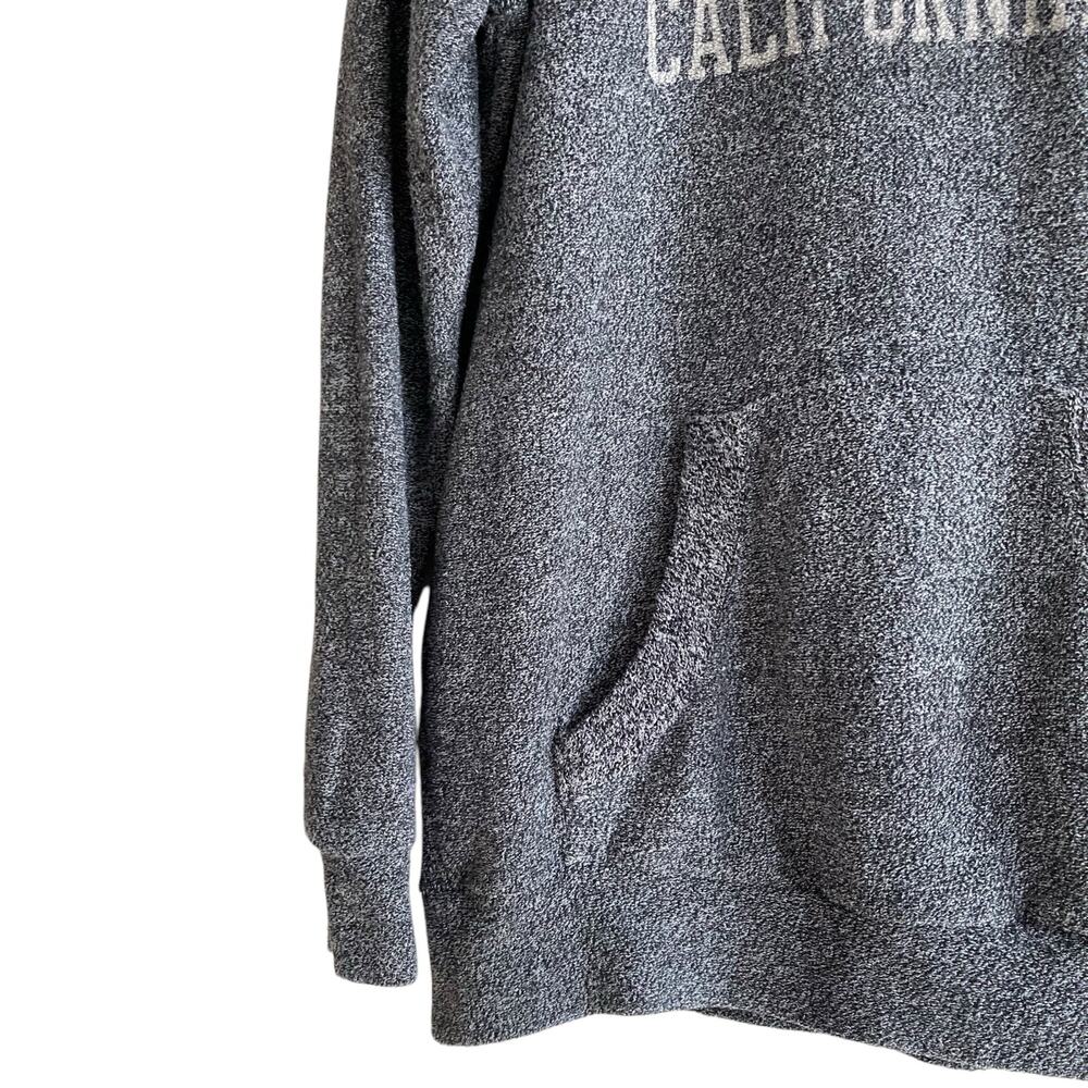MV Sports Mammoth Gray White Terrycloth Slim Lightweight Hoodie Size Medium - Picture 9 of 16